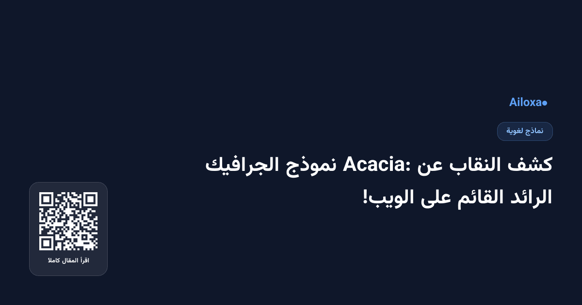 كشف النقاب عن Acacia: نموذج الجرافيك الرائد القائم على الويب!
