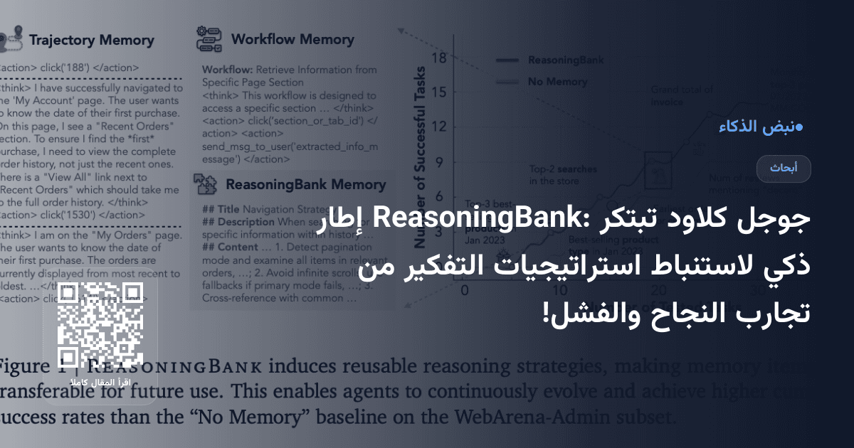 جوجل كلاود تبتكر ReasoningBank: إطار ذكي لاستنباط استراتيجيات التفكير من تجارب النجاح والفشل!