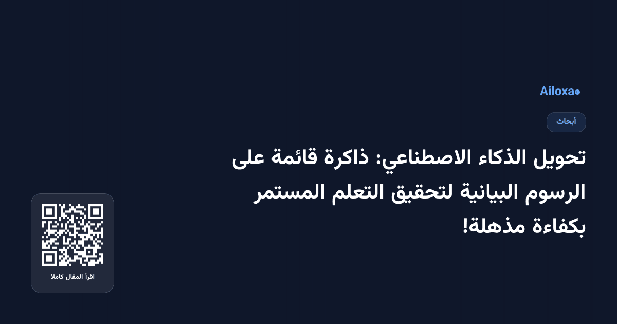 تحويل الذكاء الاصطناعي: ذاكرة قائمة على الرسوم البيانية لتحقيق التعلم المستمر بكفاءة مذهلة!