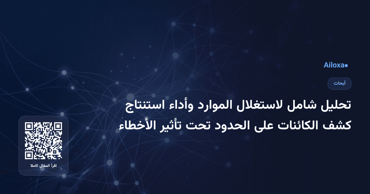 تحليل شامل لاستغلال الموارد وأداء استنتاج كشف الكائنات على الحدود تحت تأثير الأخطاء
