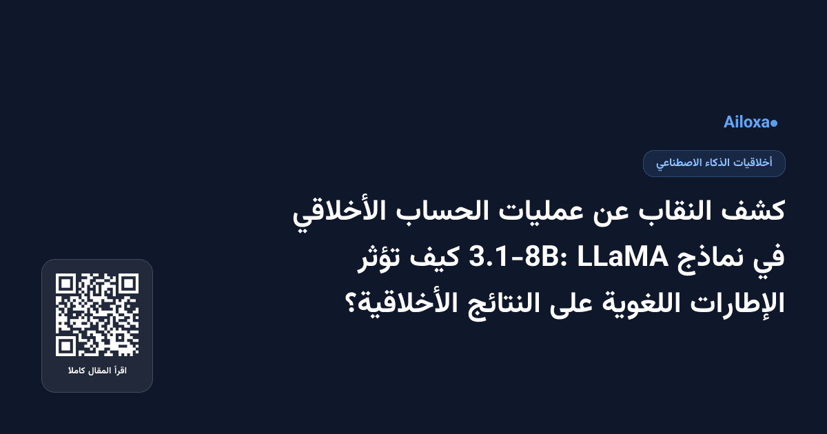 كشف النقاب عن عمليات الحساب الأخلاقي في نماذج LLaMA 3.1-8B: كيف تؤثر الإطارات اللغوية على النتائج الأخلاقية؟