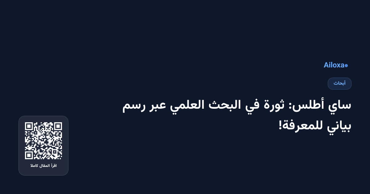 ساي أطلس: ثورة في البحث العلمي عبر رسم بياني للمعرفة!