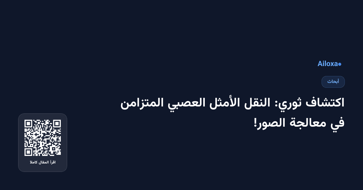 اكتشاف ثوري: النقل الأمثل العصبي المتزامن في معالجة الصور!