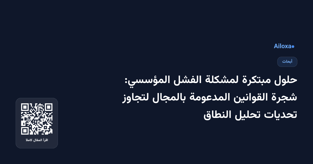 حلول مبتكرة لمشكلة الفشل المؤسسي: شجرة القوانين المدعومة بالمجال لتجاوز تحديات تحليل النطاق
