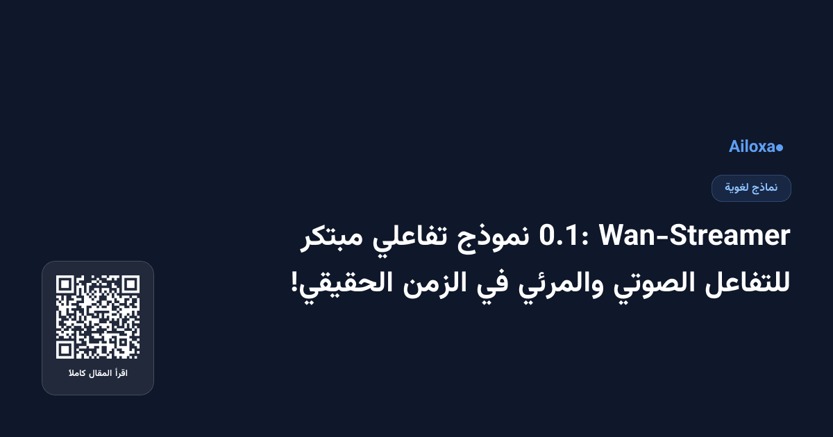 Wan-Streamer 0.1: نموذج تفاعلي مبتكر للتفاعل الصوتي والمرئي في الزمن الحقيقي!